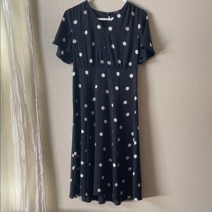 Ann Taylor Polka Dot Midi Dress